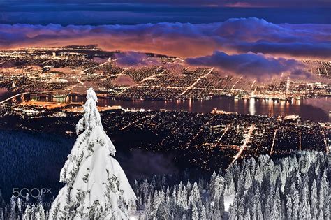 Vancouver City Twilight From Grouse Mountain By Pierre Leclerc 500px