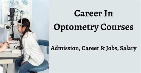 Career In Optometry Courses Admission Career And Jobs Salary
