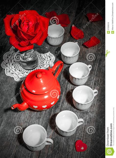 Beautiful Still Life With Rose Tea Stock Photo Image Of Rose
