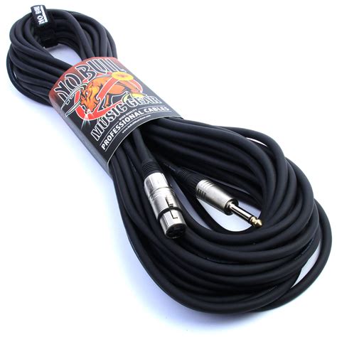 Female Xlr To 1 4 Jack Mic Lead 1m Black Microphone Cable No Bull Music Gear Ebay