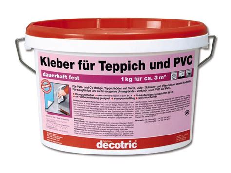 Hallo und herzlich willkommen auf unserer webseite. decotric Kleber für Teppich und PVC (3 kg, Gebrauchsfertig ...