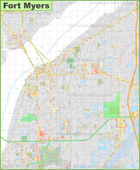 Large Detailed Map Of Fort Myers