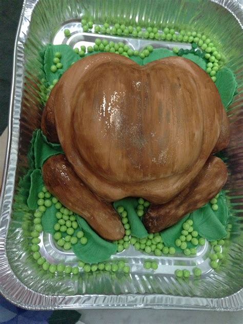 Making Fondant Turkey Cake For Thanksgiving Diner