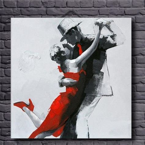 Hand Painted Canvas Oil Painting Modern Abstract Passionate Dancer