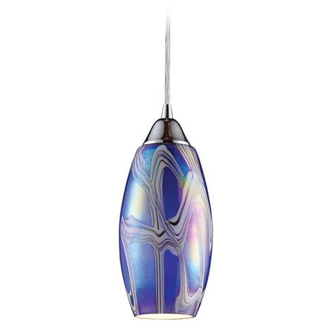 Modern Mini Pendant Light With Art Glass 100761sbi Destination