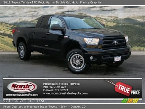 Black 2013 Toyota Tundra Trd Rock Warrior Double Cab 4x4 Graphite Interior