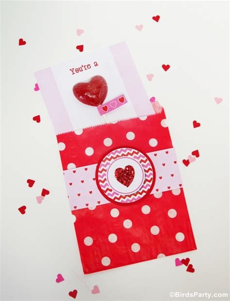 Diy Sweet Heart Lollipop Valentines Day Card Party Ideas Party