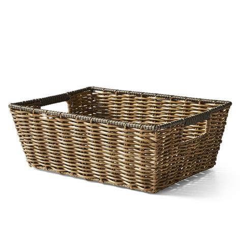 Better Homes And Gardens Poly Rattan Storage Basket With Cut Out Handles