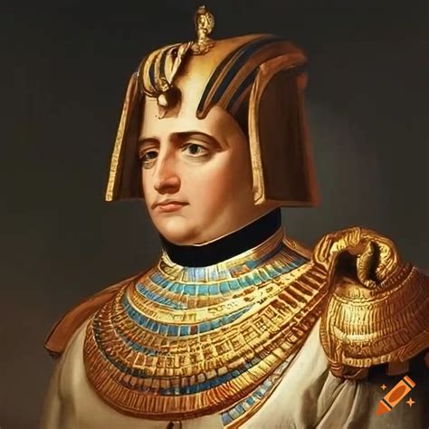 Portrait Of Napoleon Wearing A Pharaohs Nemes