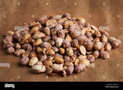 Oven Baked Peanuts In Skin Heavily Salted Stock Photo Alamy