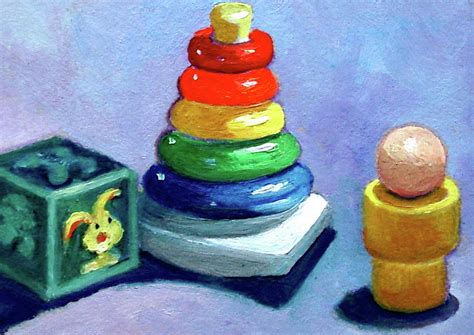 Colorful Baby Toys Painting Colorful Baby Toys Fine Art Print