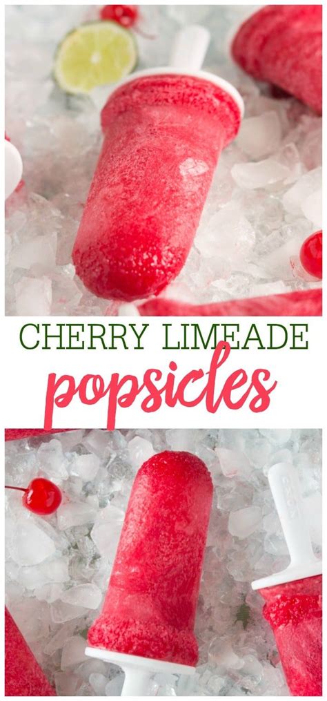 Cherry Limeade Popsicles Recipe Cherry Limeade Popsicle Recipes