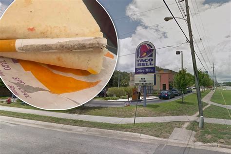 florida woman finds cigarette in taco bell meal