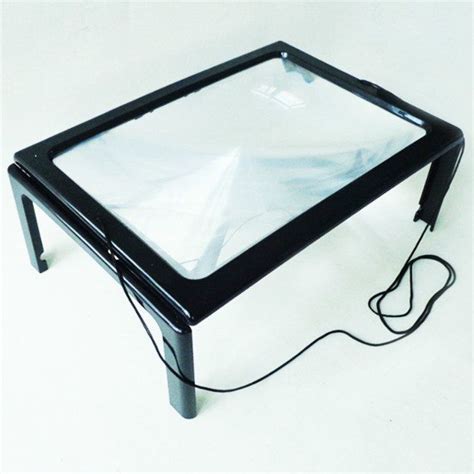 magnifying glasses a4 full page large magnifier with led light 3x foldable magnifying loupe