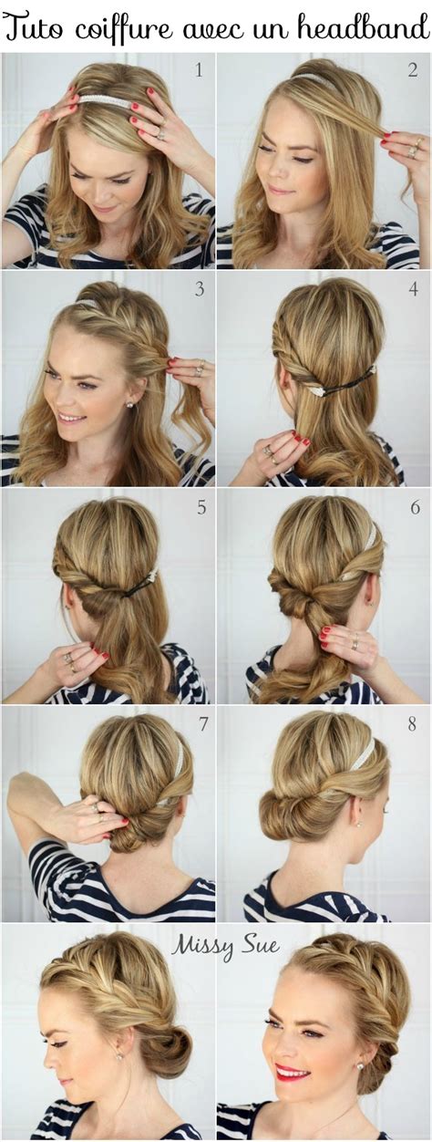 Rubber band hairstyles step by step : Tuto coiffure facile cheveux longs courts