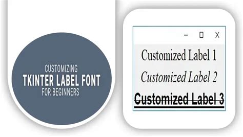 Customizing Tkinter Label Font Your Customization Guide