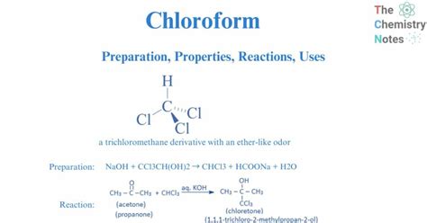 Chloroform Preparation Properties Reactions Uses