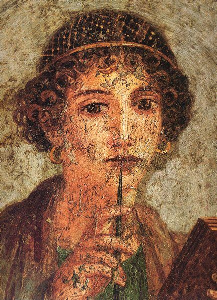 Young Woman Of Pompei So Called Sappho Ancient Rome Ancient Art
