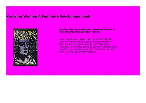 Knowing Woman A Feminine Psychology Book 378