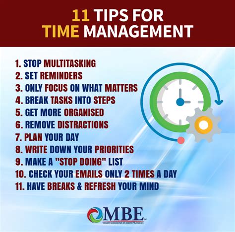 Time Management Top 11 Tips That Work Mbe Canada