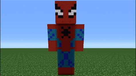 Minecraft Tutorial How To Make A Spiderman Statue Youtube