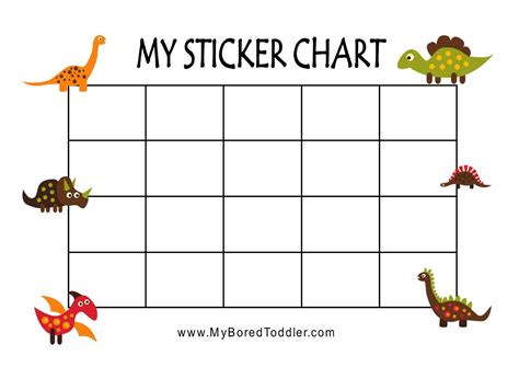 Dinosaur Reward Chart Free Printable
