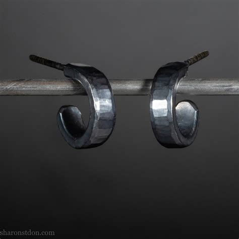 Mm X Mm Small Sterling Silver Hoop Earrings For Men Or Etsy