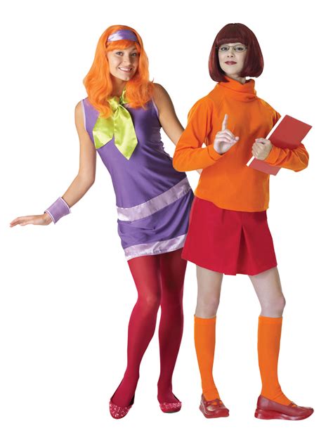 Daphne Velma Scooby Doo Ladies Couple Costume Womens Halloween Fancy Dress New Ebay