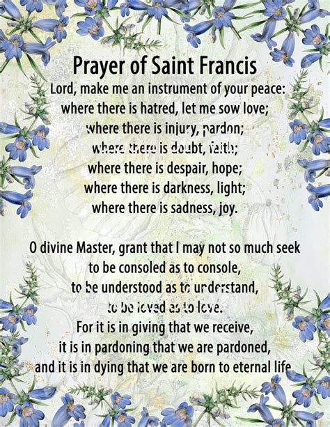 st francis of assisi prayer poster quote original wall art etsy