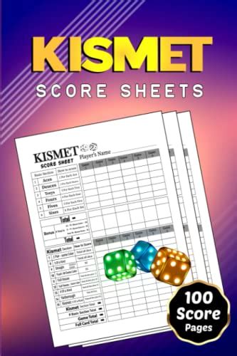 Kismet Score Sheets 100 Large Kismet Score Pages Kismet Record Score