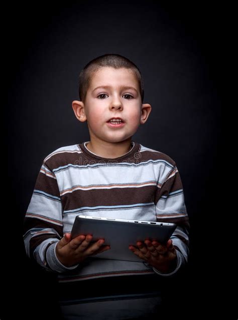 Boy With Digital Tablet Stock Image Image Of Studio 38188015