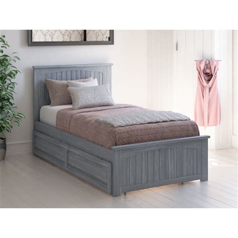 Atlantic Nantucket Bed With Matching Footboard And Raised Panel Trundle