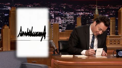Watch The Tonight Show Starring Jimmy Fallon Highlight Thank You Notes Trump S Signature Open