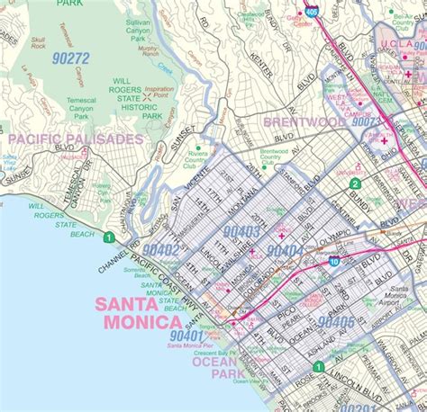Santa Monica Zip Code Map Photos Cantik