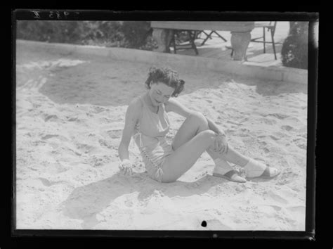 Maureen Osullivan Sitting On Sand International Center Of Photography