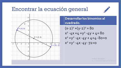 Ecuacion General De La Circunferencia Youtube