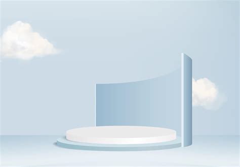 3d Background Product Display Podium Scene With Geometric Platform