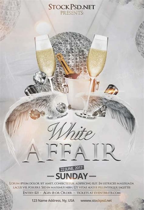 White Affair Free Flyer Template Download Flyer Templates