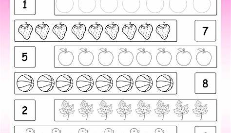 Count and color the given objects - Math Worksheets - MathsDiary.com