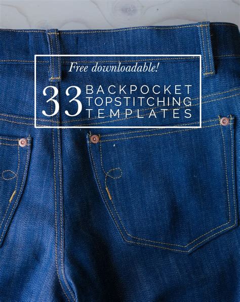 Free Downloadable 33 Back Pocket Designs Jean Pocket Designs Jeans