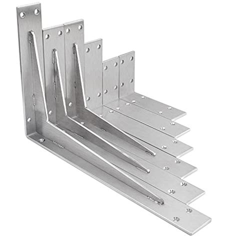 Yumore Shelf Bracket Heavy Duty 8x4x2 In 15in Extra Thick Solid L