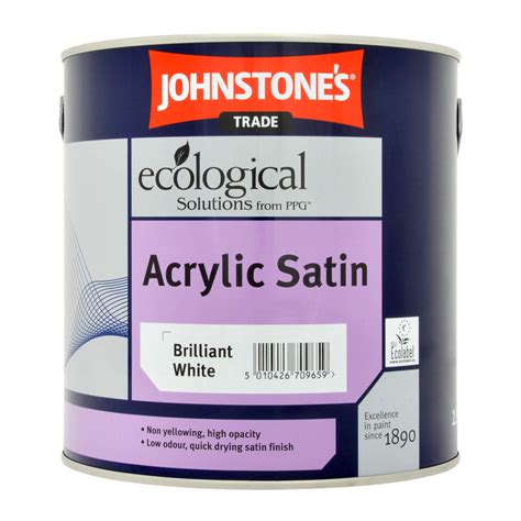 Johnstones Trade Acrylic Satin Brilliant White 25l