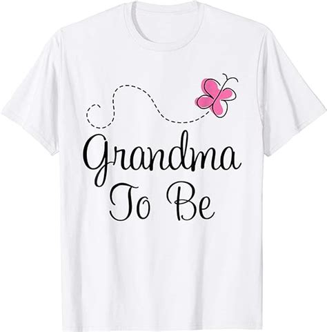 Grandma To Be Tee New Grandmother Announcement T Shirt Male Medium