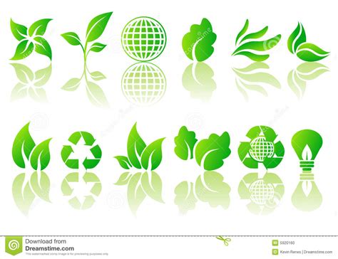 Vector Set Of Ecological Symbols Stock Vector Illustration Of Element