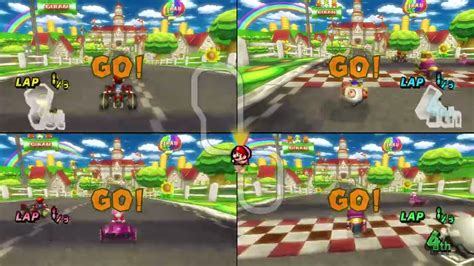Mario Kart Wii 4 Players 181 Youtube