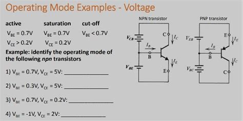 Operating Mode Examples Voltage Npn Transistor Pnp Chegg Com My Xxx Hot Girl