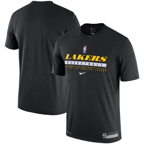 Mens Los Angeles Lakers Nike Black Legend Practice Performance T Shirt
