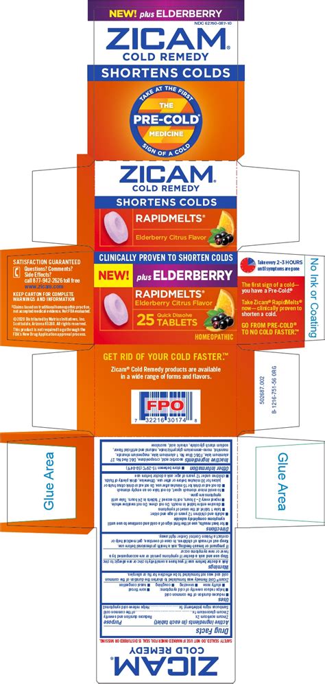 Zicam® Cold Remedy Rapidmelts Elderberry Citrus