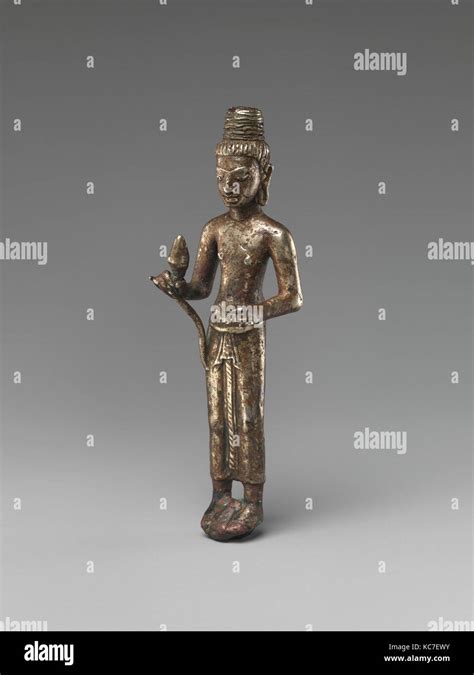 Standing Bodhisattva Probably Maitreya 7th8th Century Stock Photo