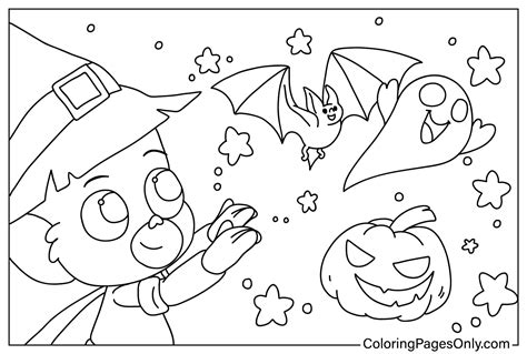 Club Baboo Halloween Coloring Page Free Printable Coloring Pages